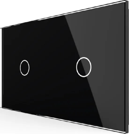 Панель для 2-х сенсорных выключателей (1+1) Черный Livolo