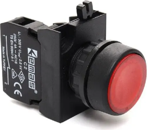 Кнопка CP200DK крас. 1нз IP65 Emas