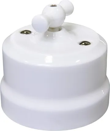 Выключатель 2-кл. RF Белый (пластик) Bironi