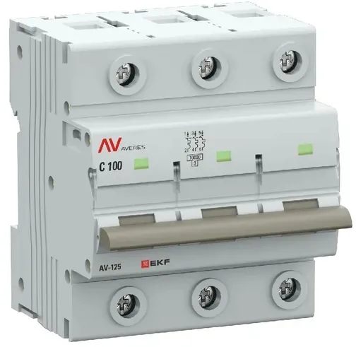 Автоматический выключатель AV-125 C100/3 10kA EKF AVERES