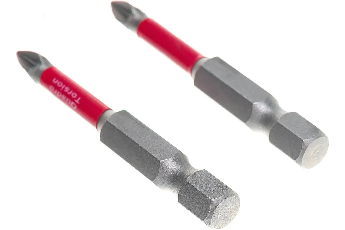 Бита 1/4" Pz1х50мм магнитная (2 шт) Quadro Torsion, ком