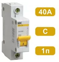 Автоматический выключатель ВА47-29 C40/1 4,5кА IEK