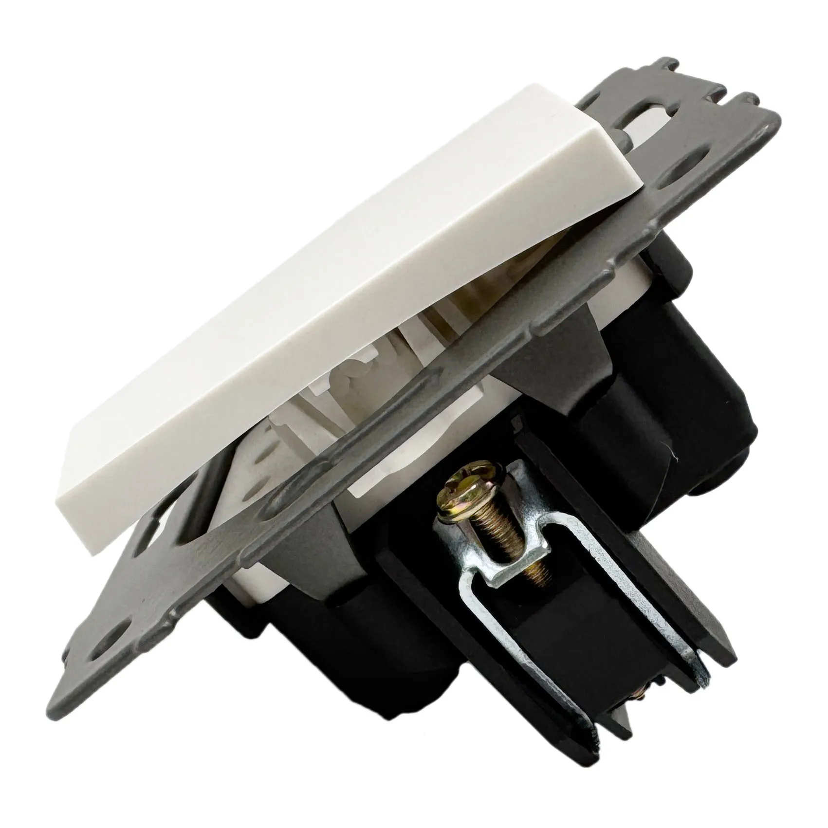 Выключатель перекрёстный 1-кл. белый A-007W "Аура" AWSproducts