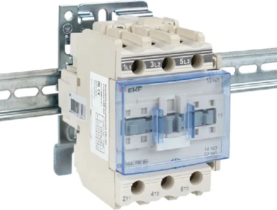 Контактор КМЭ 65А (кат.220В АС, 65А, 37кВт, 1но. 1нз) EKF