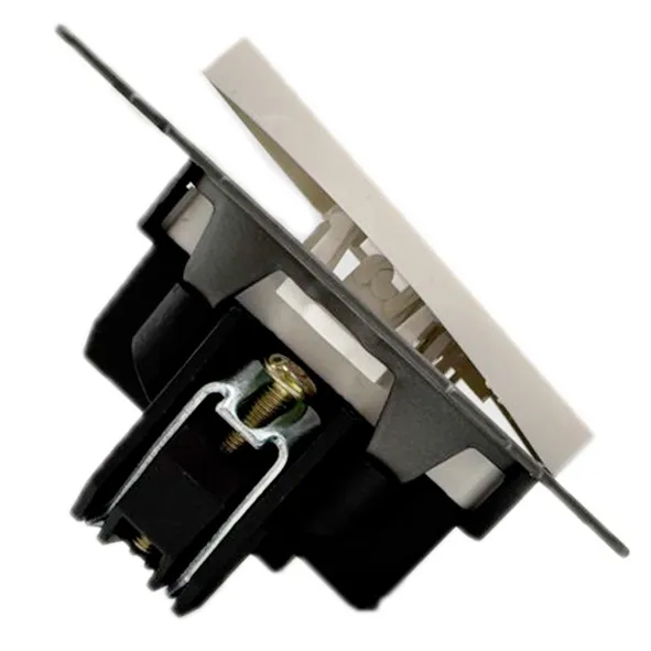 Выключатель проходной 1-кл. с подсветкой белый A-004W "Аура" AWSproducts