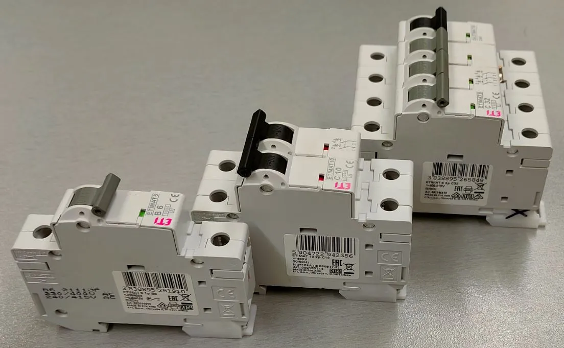 Автоматический выключатель ETIMAT6 D10/3 6кA ETI