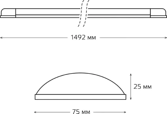 Светильник линейный LED WLF-1 50Вт 4000К 4500Лм опал IP20 1500мм GAUSS