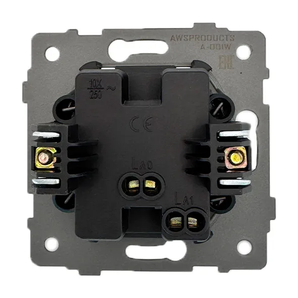 Выключатель 1-кл. белый A-001W "Аура" AWSproducts