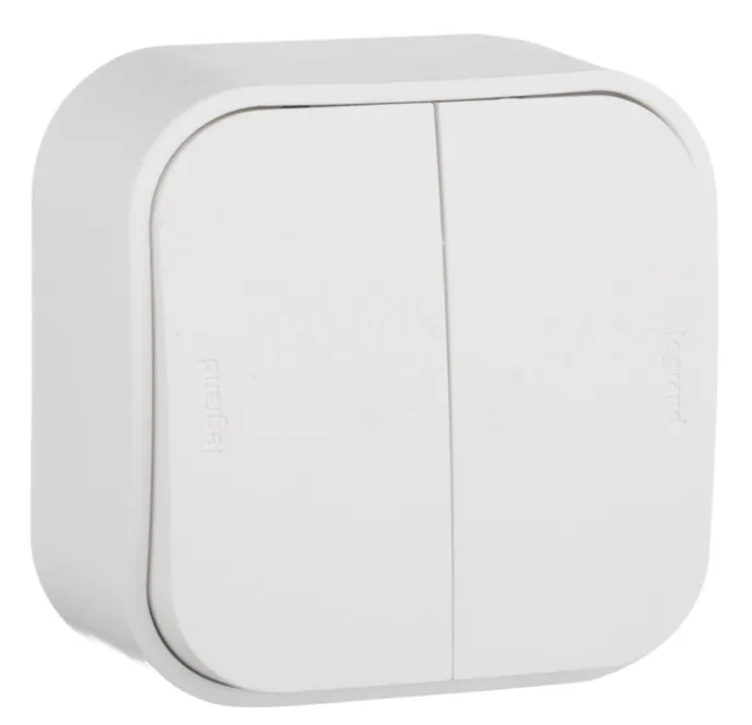 Переключатель ОУ 2-кл. схема 6/2 белый Quteo