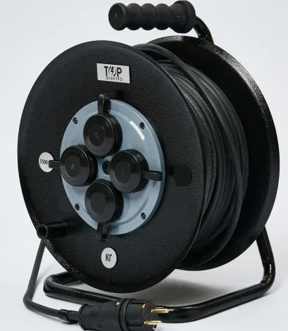 Удлинитель на метал. катушке 4гн. 40м c/з IP44 КГ 3х2,5мм2 (ГОСТ) ТОР