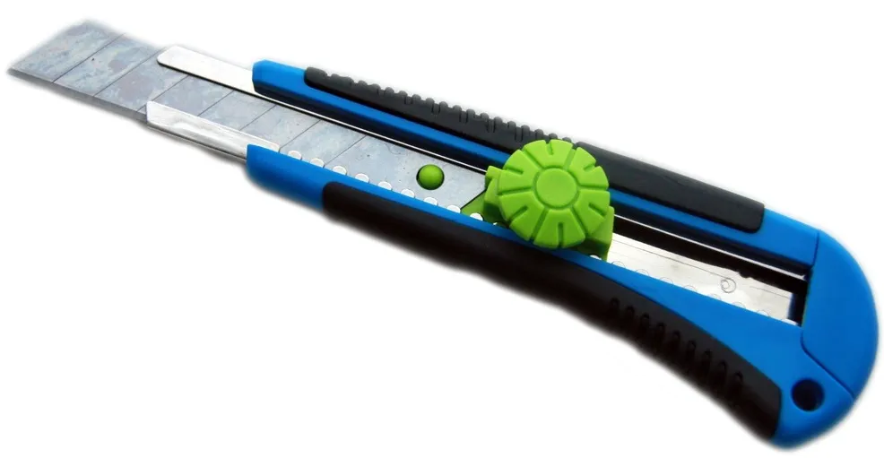 Нож с отлам. лезвием 18 мм, поворотная блокировка, HOEGERT