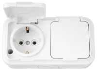 Розетка ОУ 2-я с/з IP54 Белый Пралеска Bylectrica