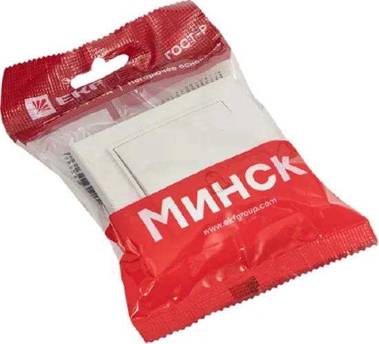 Выключатель самовозвратный 1-кл. Белый Минск EKF