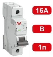 Автоматический выключатель AV-6 B16/1 6кА  AVERES EKF