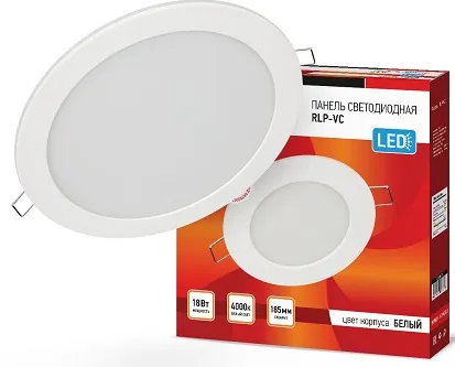 Панель LED круглая RLP-VC 18Вт 230В 4000К 1440Лм 185мм белая IP40 IN HOME