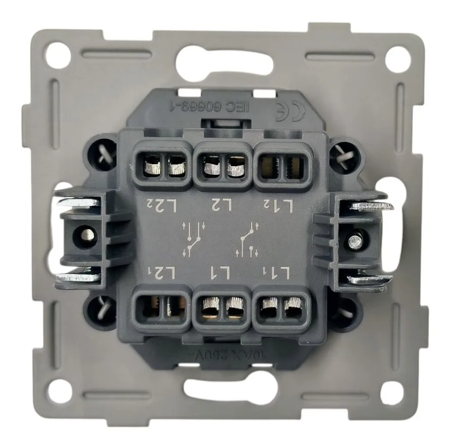 Выключатель перекрёстный 1-кл. белый U1A-001-3 SoftTouch "Uno" AWSproducts