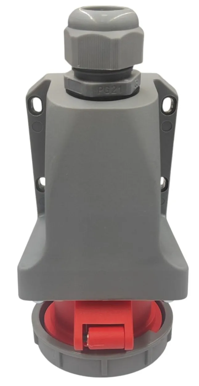 Розетка стационарная 16A 4п (3P+PE) SLN-1142 IP67, 380В, AWSPRODUCTS