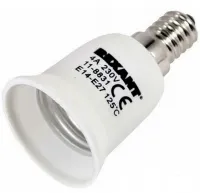 Переходник E14-E27 пластик белый REXANT