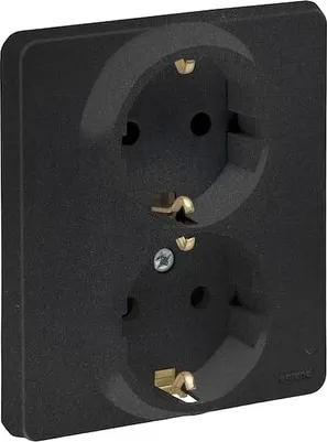 Розетка 2-я с/з Антрацит INSPIRIA LEGRAND