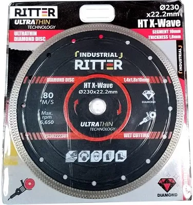 Диск алмазный сегментный HT X-Wave 230*1,8*22 Ritter