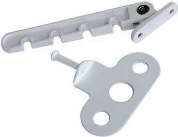 Ограничитель открывания окна L-105 белый пластмасса (1шт.) (ХС)