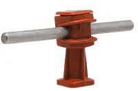 Держатель проводника круглого 6-8 мм коричневый, высота 36 мм, пластик