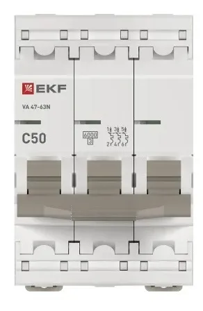 Автоматический выключатель ВА 47-63N C50/3 6кА Proxima EKF