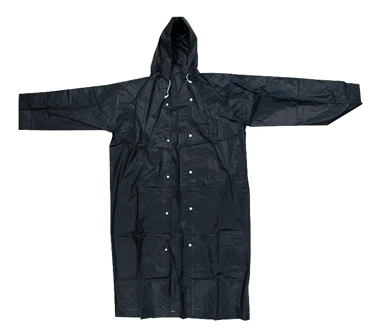 Дождевик-плащ EVA -1688 на кнопках Черный 10-100