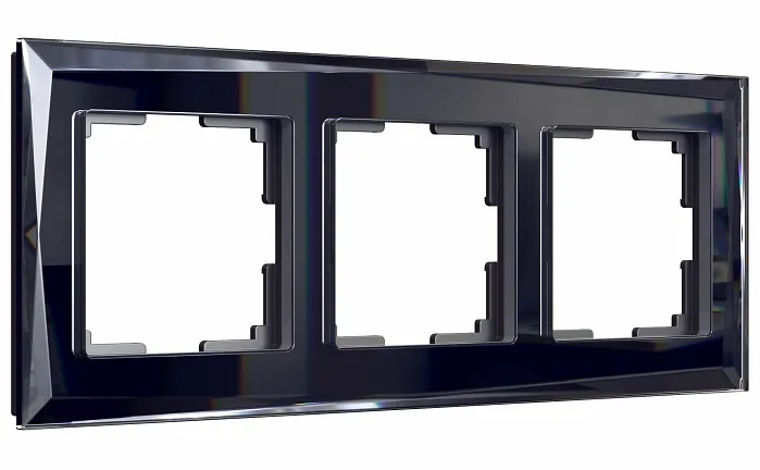 Рамка 3-я Черный (стекло) Diamant WERKEL