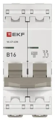 Автоматический выключатель ВА 47-63N B16/2 6кА Proxima EKF