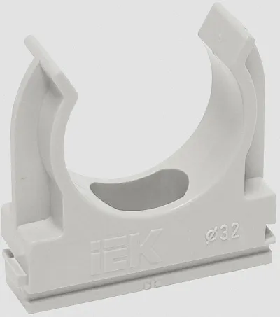 Крепеж-клипса для труб 40 мм СЕРАЯ CF40 IEK (50)