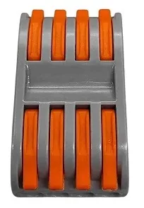 Клемма рычажковая 8 отверстий (2х4) 0,2-4,0 32А SN-222414D (50шт) AWSPRODUCTS (штуками), уп