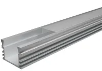 Профиль комплект накладной 12х16х2000мм серый (профиль, экран, загл) WOLTA, ком