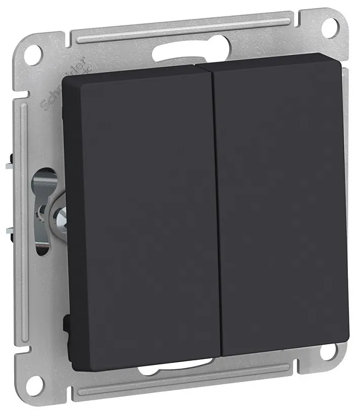 Выключатель 2-кл. Карбон AtlasDesign SE