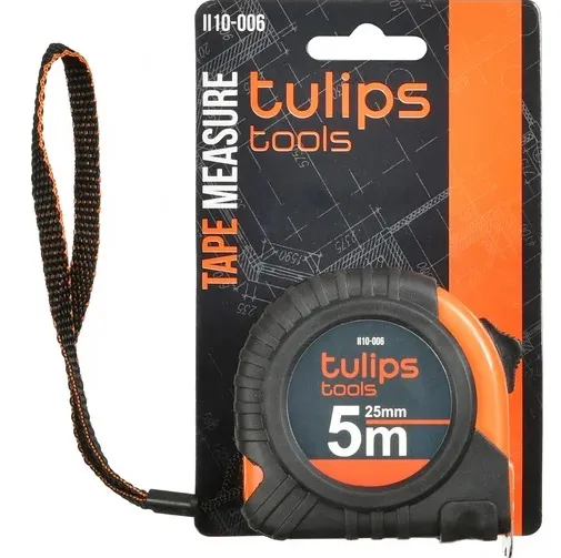 Рулетка с фиксатором, 5 м/25 мм Tulips tools