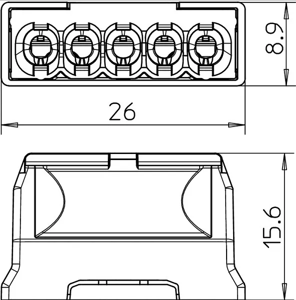Клемма 5 отверстий 0,5-2.5 24А (OBO)
