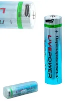 Аккумулятор 18650 3400mAh LTP-18 встроенный разъем micro usb