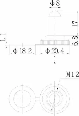 Защита для тумблеров типа KN силикон Rexant