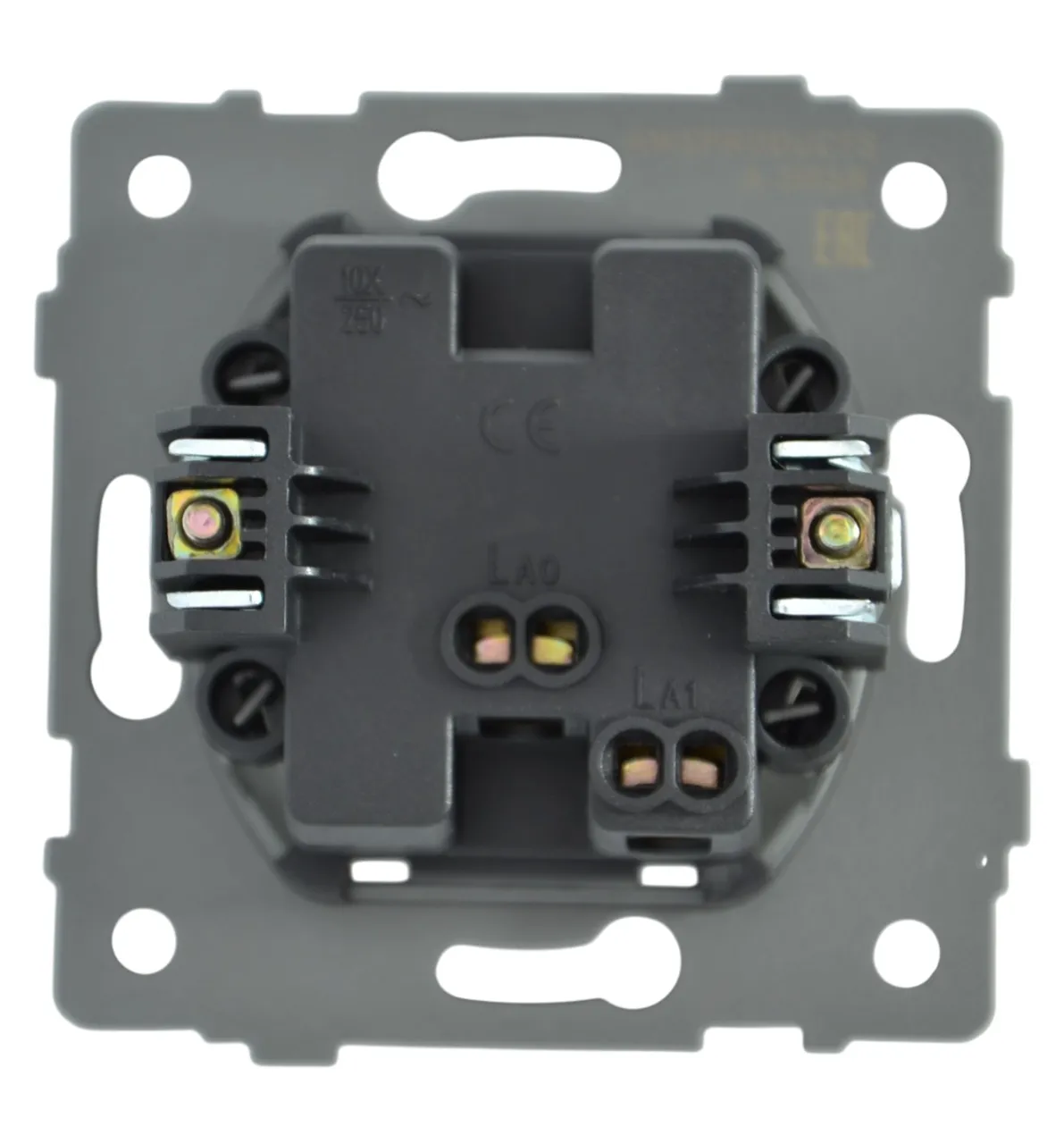 Выключатель звонка 1-кл. чёрный A-005B "Aura" AWSproducts