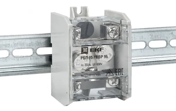 Распределительный блок проходной РБП 95 (1х95-4х16 мм2) 232/100А EKF PROxima