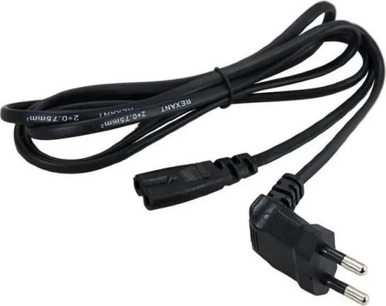 Шнур с вилкой и разъёмом типа C7 2x0.5мм2 1.5М REXANT