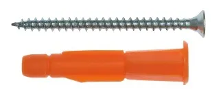 Дюбель трехраспорный 8*52 борт с саморезом 5*70 (5 шт.) (Стройбат), уп