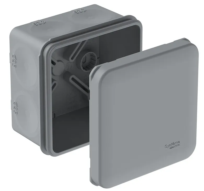 Коробка распред. о/п 70х70х42 IP66 СЕРАЯ System Electric (140)
