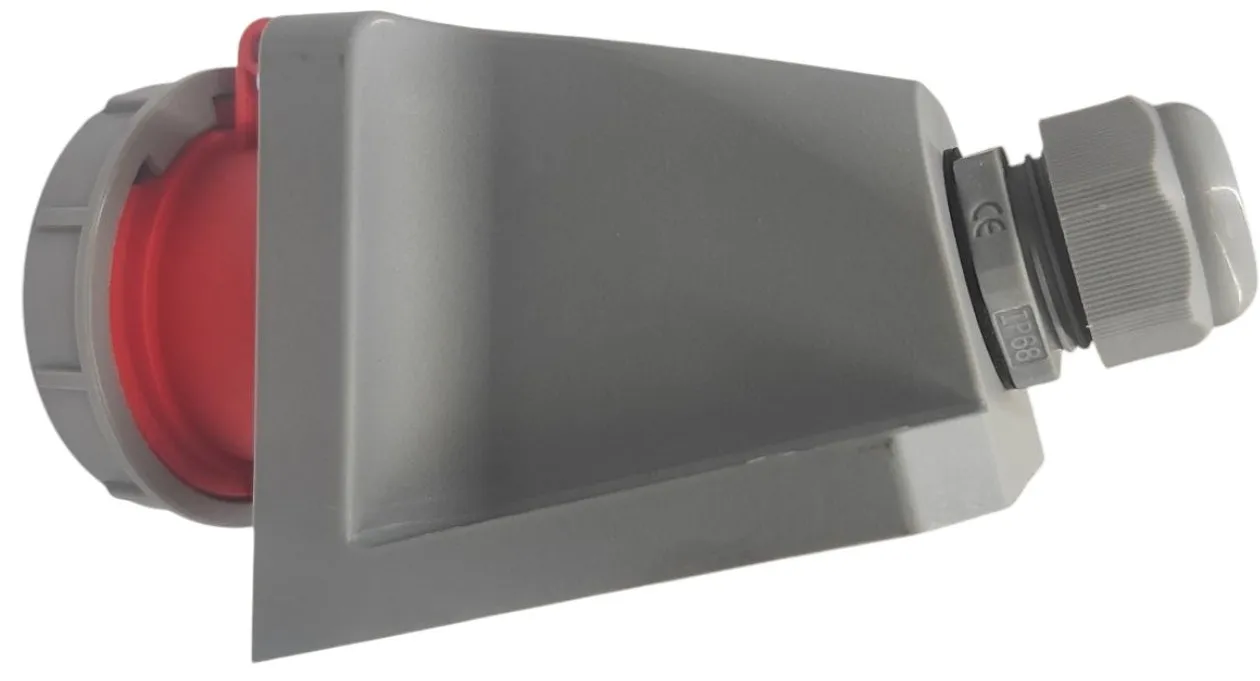 Розетка стационарная 16A 4п (3P+PE) SLN-1142 IP67, 380В, AWSPRODUCTS