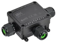 Коробка распред. о/п 137х95х43 IP68 ЧЕРНАЯ 3 ввода WTP-402 IEK