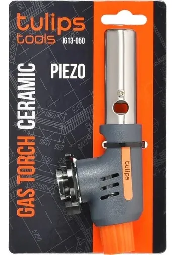 Горелка газ. паяльная для цангового баллона 360°, пьезо Tulips tools