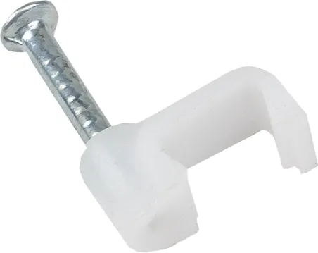 Скоба плоская с гвоздем 4мм (100 шт.) (ELUX), уп