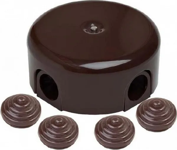 Коробка распред. 78х50мм Коричневый (керамика) Bironi