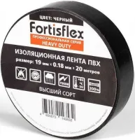 Изолента ПВХ черная (0.18*19*20) (Fortisflex) Heavy Duty