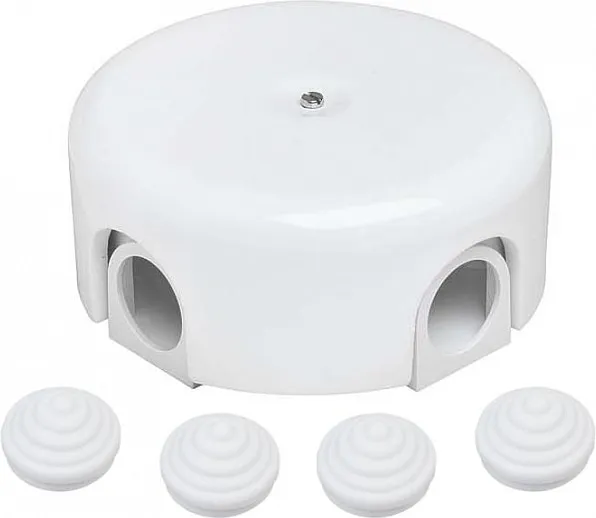 Коробка распред. 78х50мм Белый (керамика) Bironi